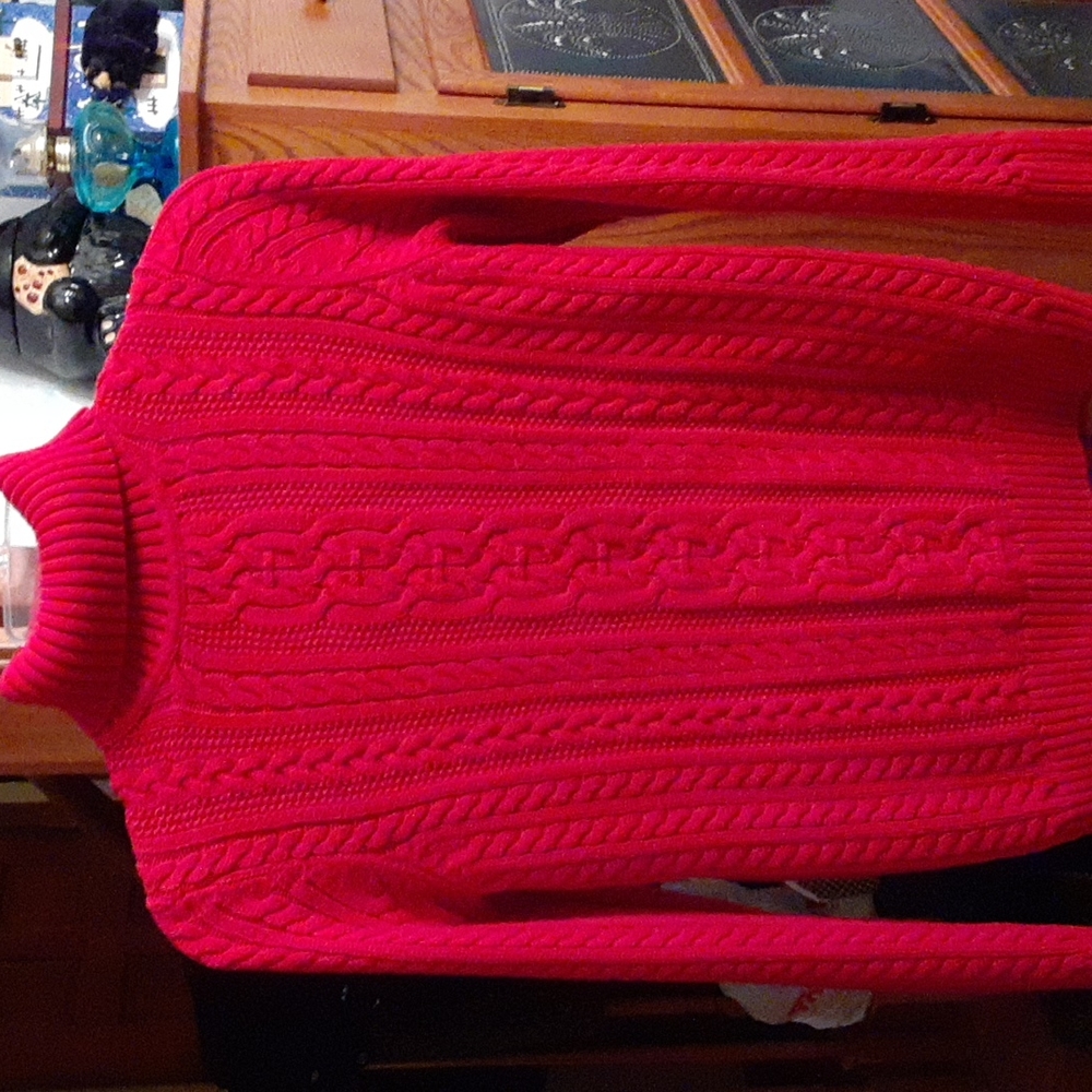 Croft & Barrow red turtleneck sweater